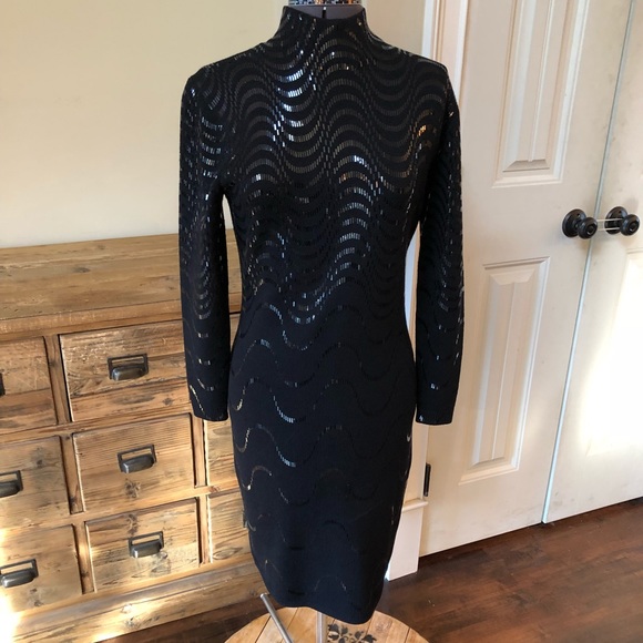 St. John Dresses & Skirts - Shimmering St. John by Marie Gray Black Knit Dress